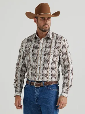 Men's CHECOTAH® Long Sleeve Western Snap Shirt - Pale Sand