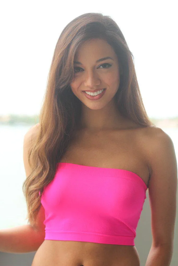 Neon Pink Bandeau Top