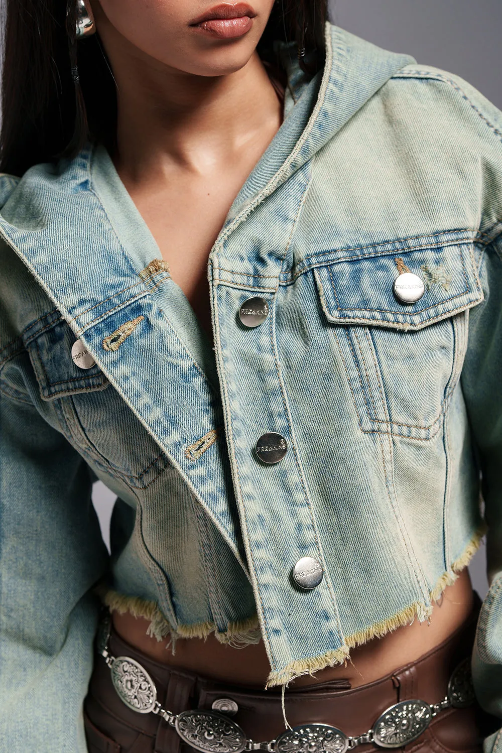 Retro Haze Cropped Denim Jacket