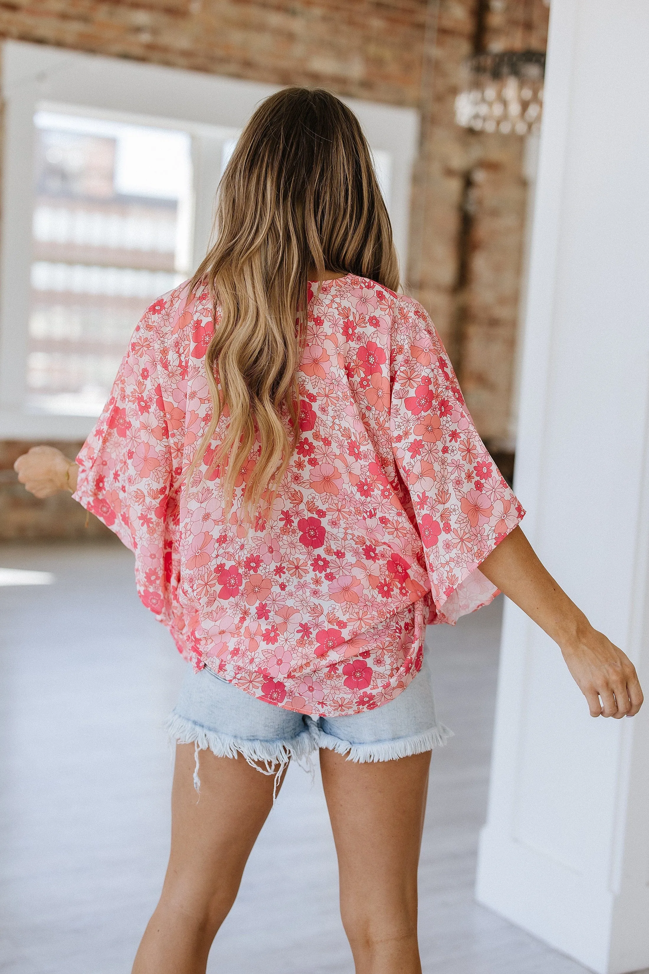 SALE - Minnie Floral Print Oversized Blouse | Size XL