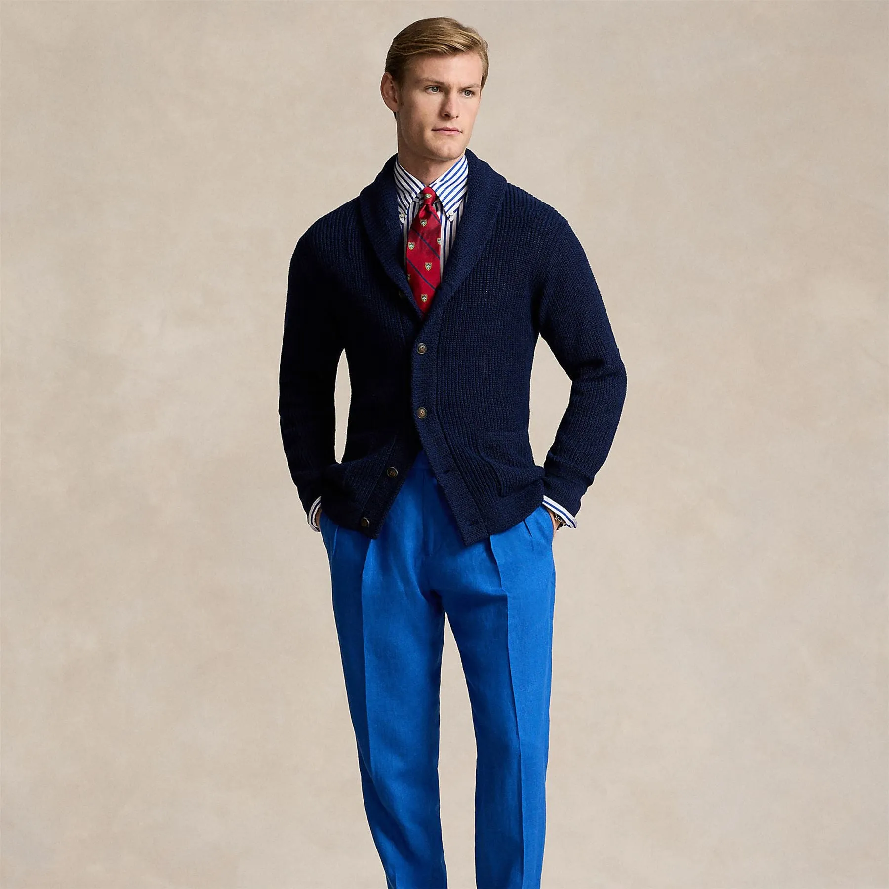 Shawl Cardigan Bright Navy - SS24