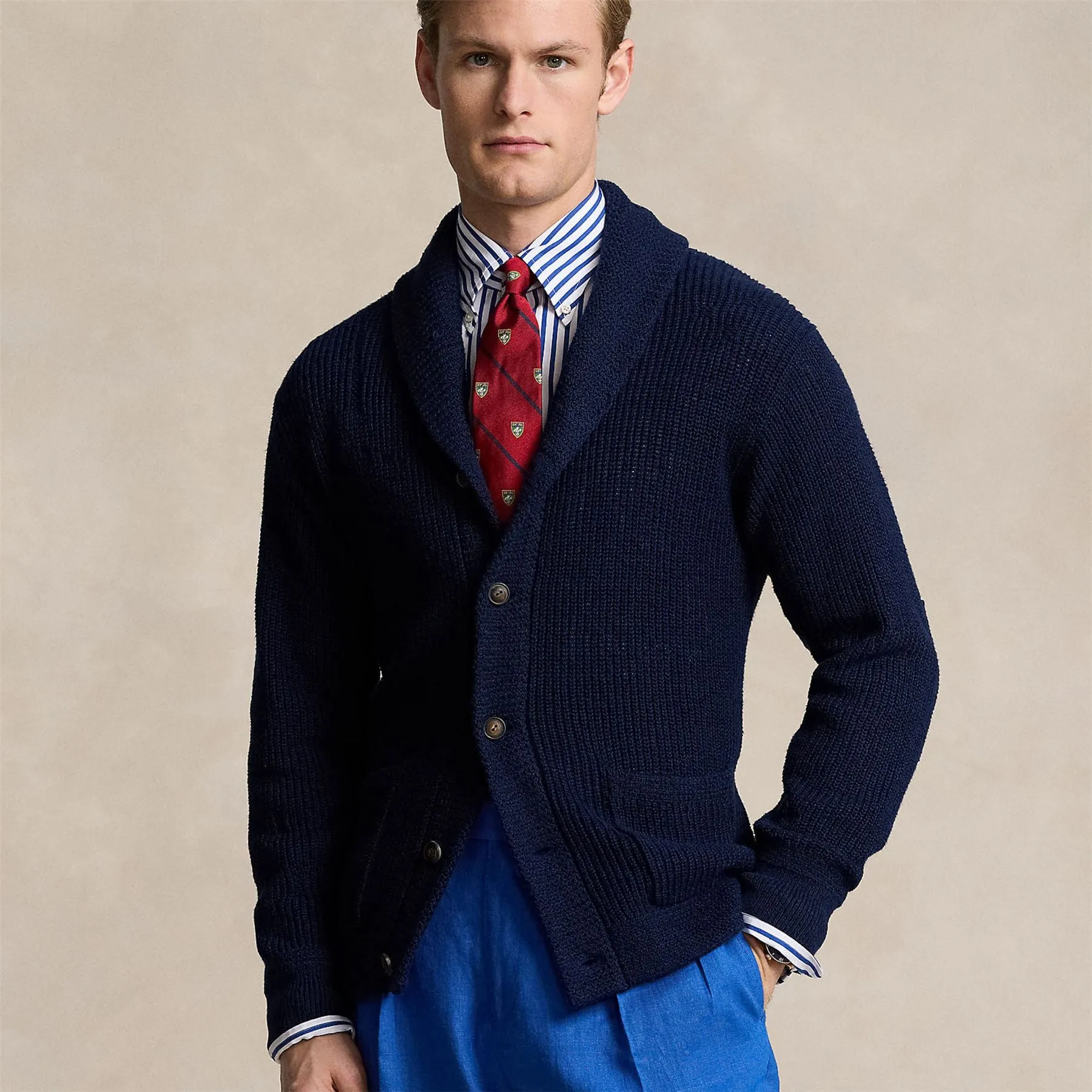 Shawl Cardigan Bright Navy - SS24