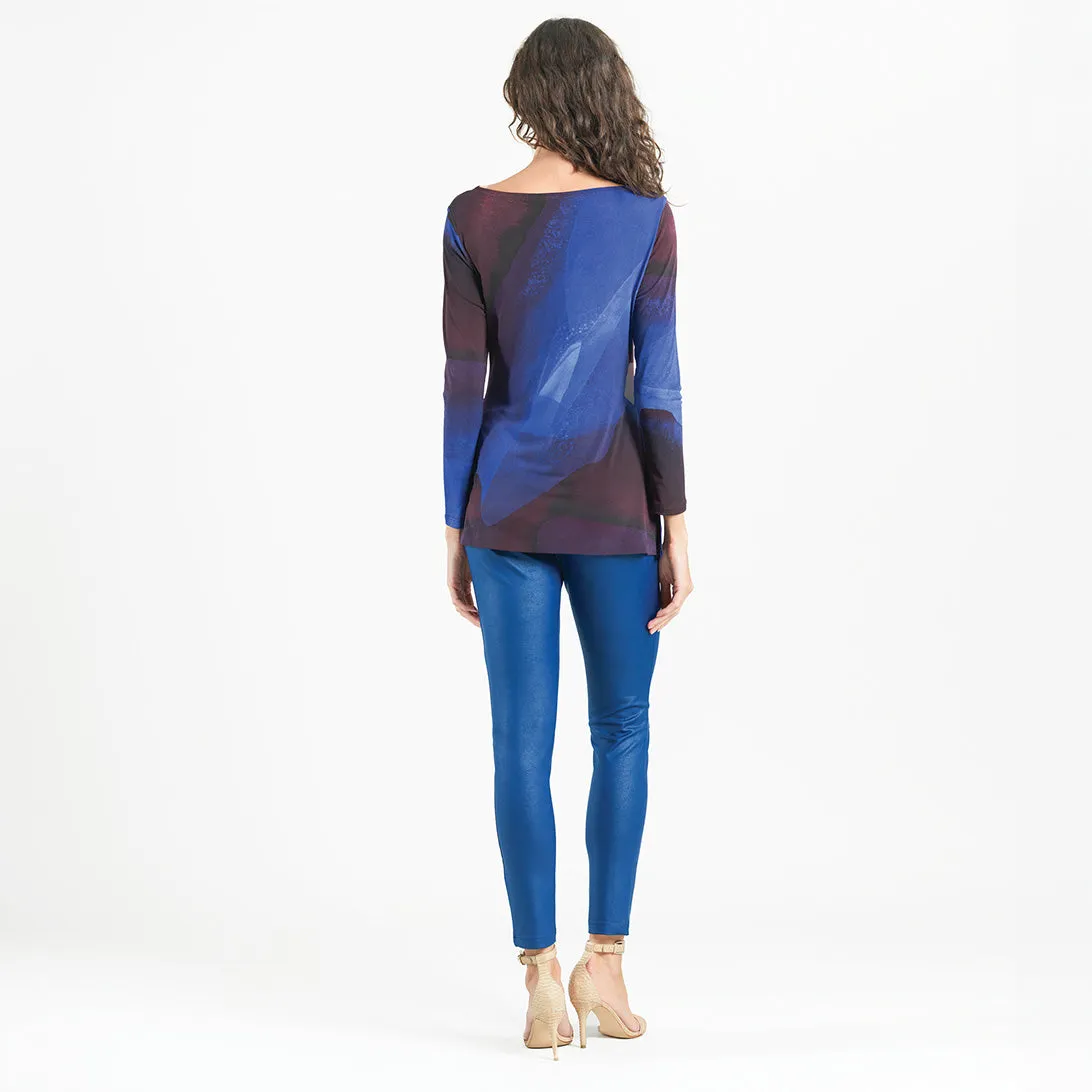 Side Twist Tunic - Purple Watercolor - Final Sale!