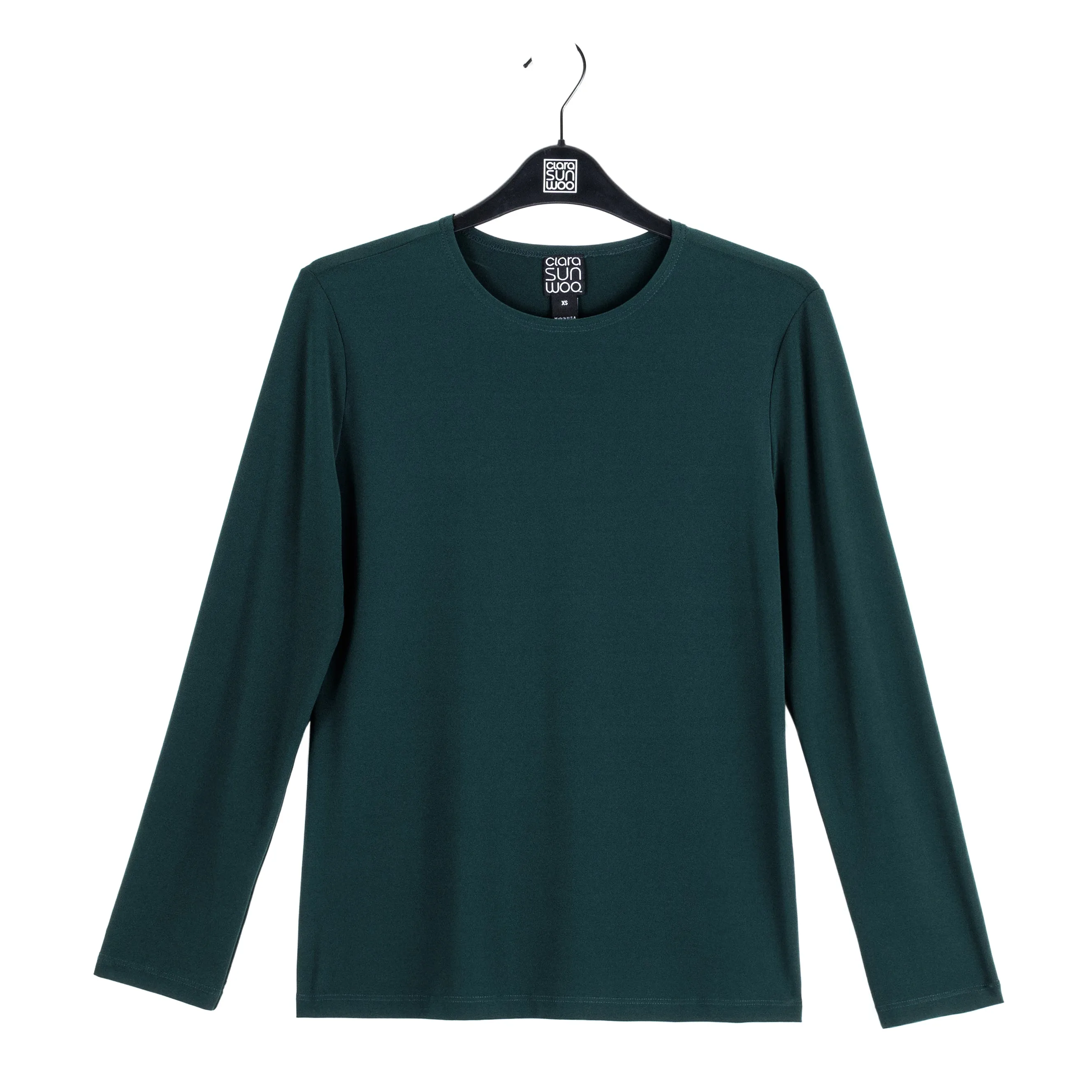 Signature Crew Neck Top - Hunter Green