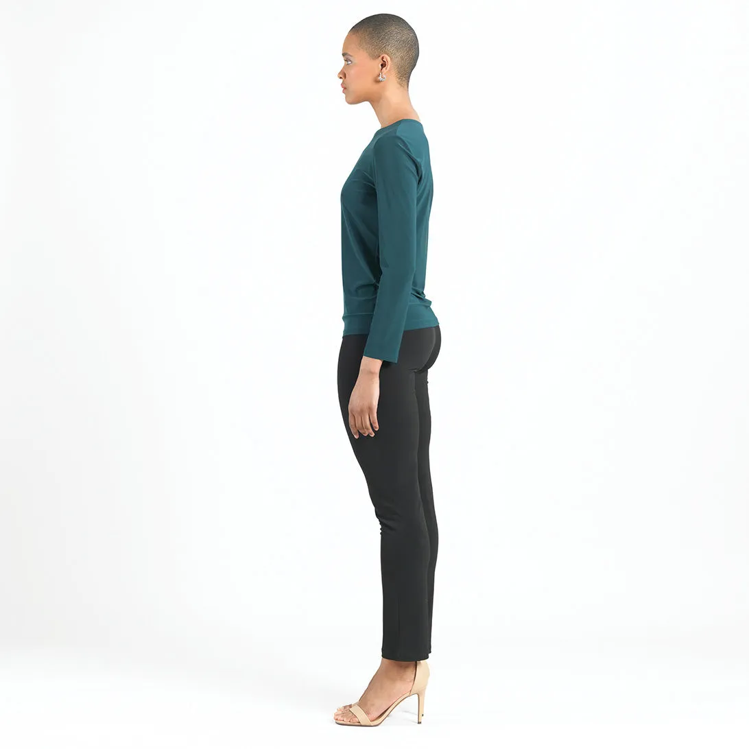 Signature Crew Neck Top - Hunter Green