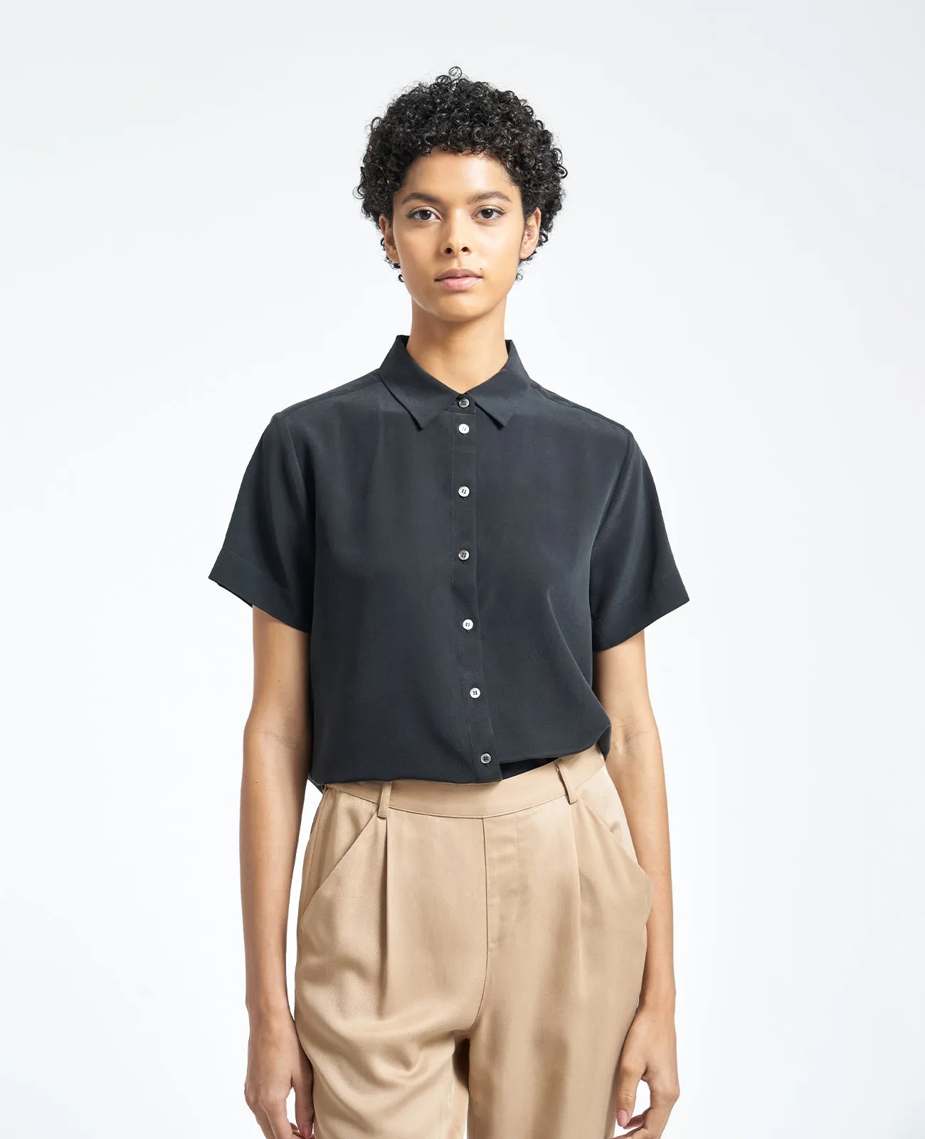 Silk Short Sleeve Shirt