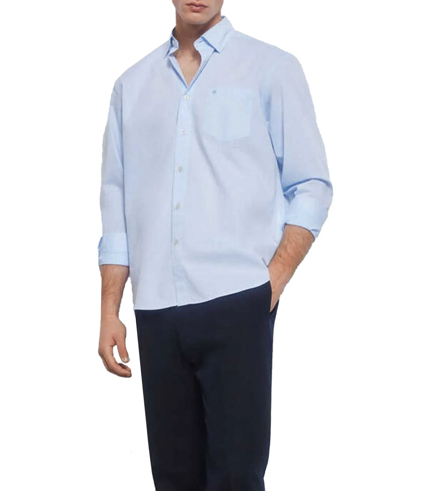 Smooth Structured Shirt Blue