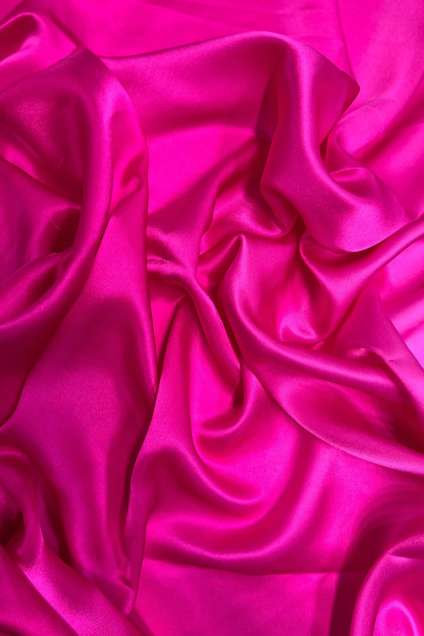 Super Pink/Fuschia Satin Crepe