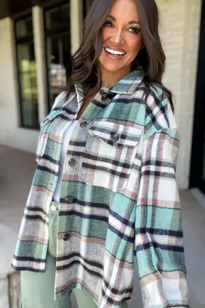 Sweet Comfort Plaid Pattern Shacket