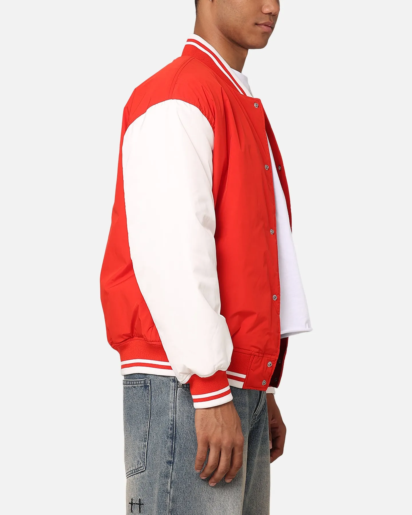 Tommy Jeans TJM Colourblock Varsity Jacket Deep Crimson