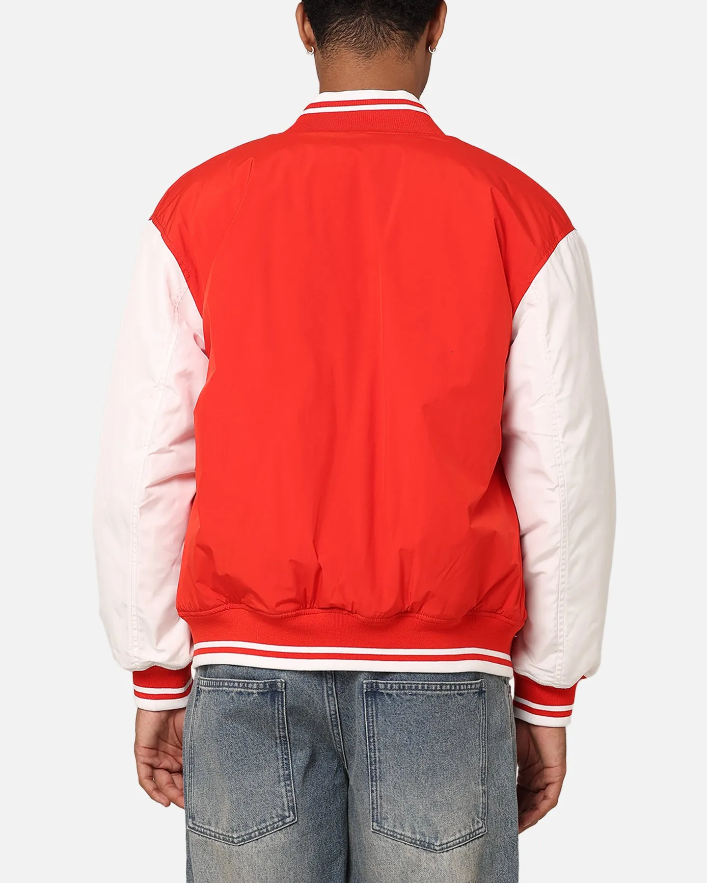 Tommy Jeans TJM Colourblock Varsity Jacket Deep Crimson