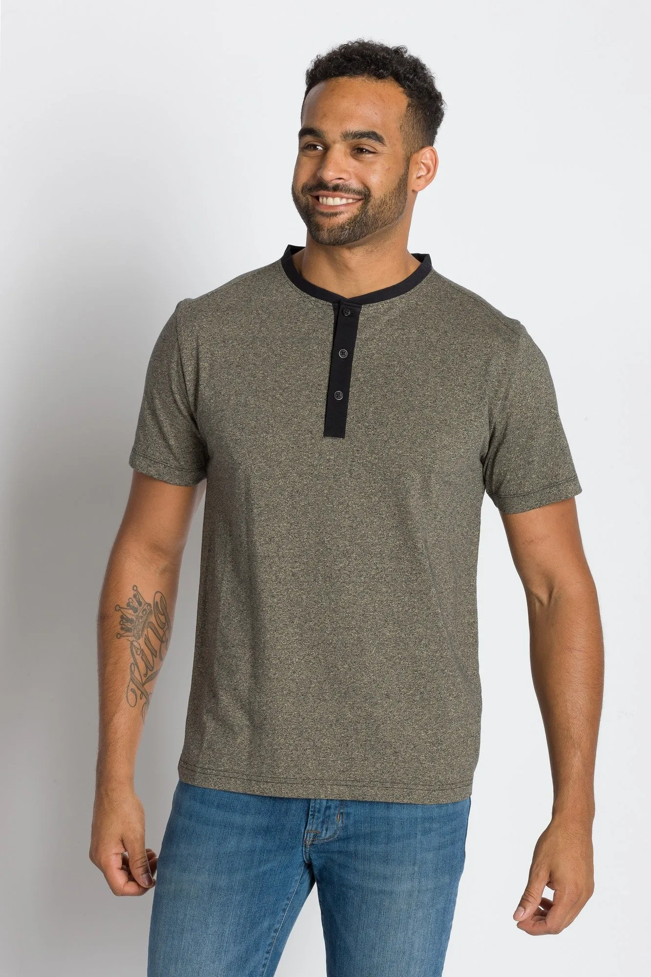 Trekker |  Men's Short Sleeve Grindle Jersey Henley