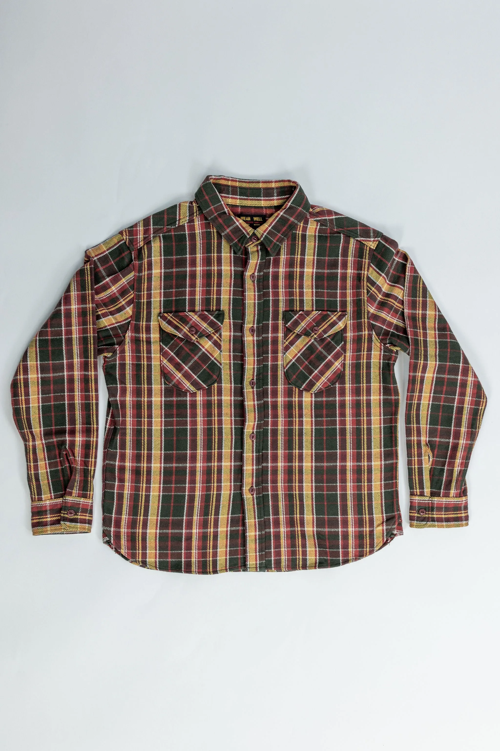 UES 502452 Heavy Flannel Shirt - Red