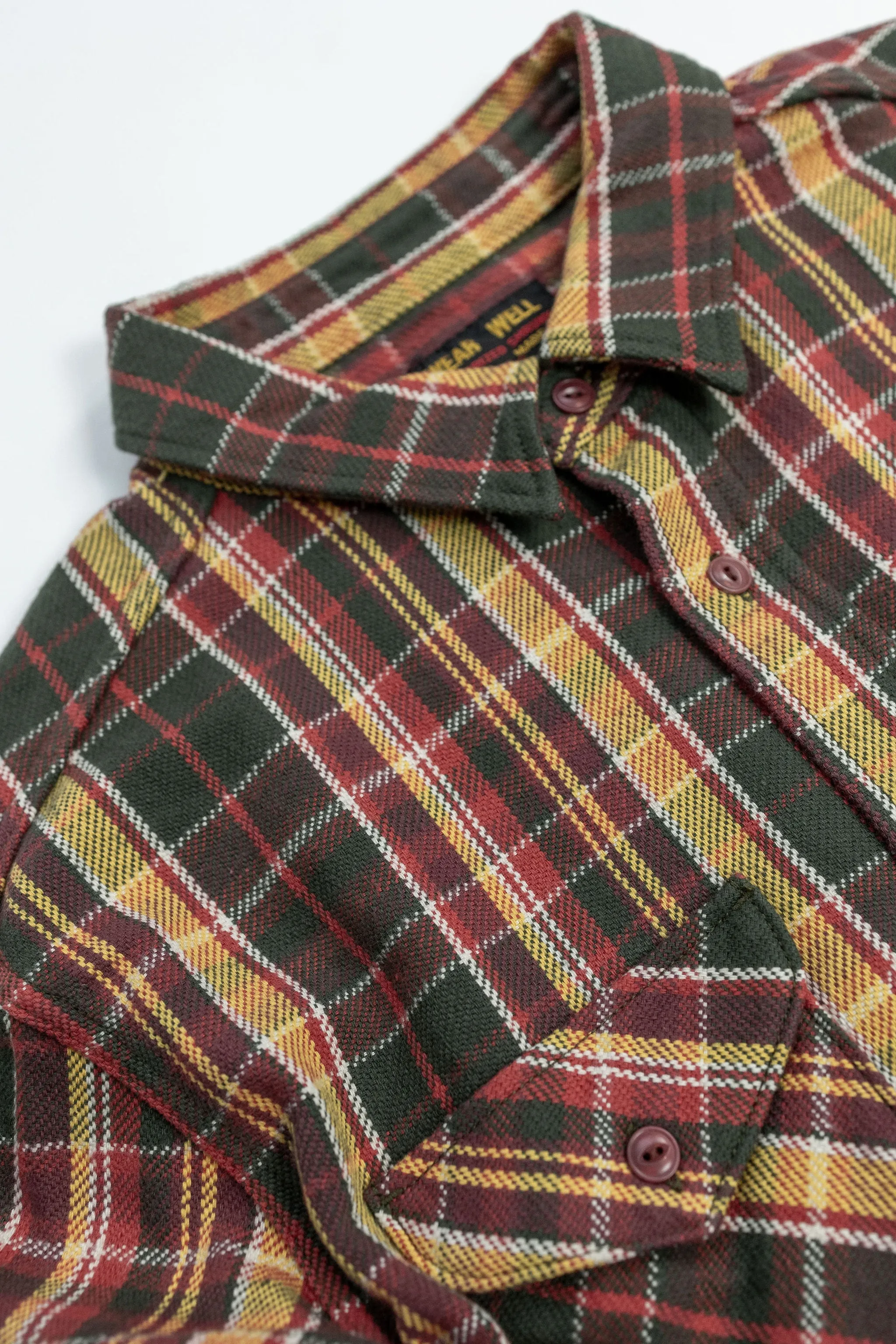 UES 502452 Heavy Flannel Shirt - Red