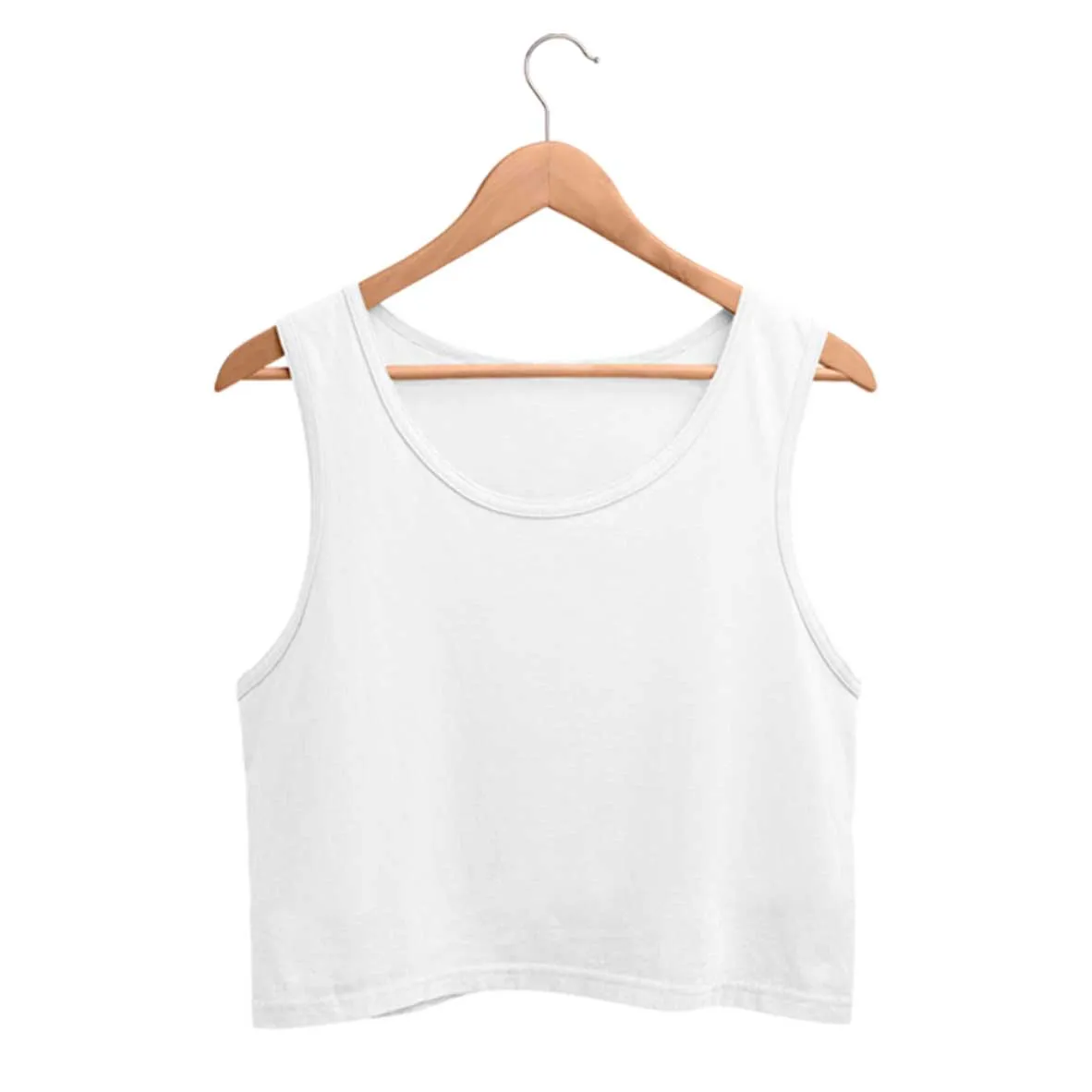 White Crop Tank Top