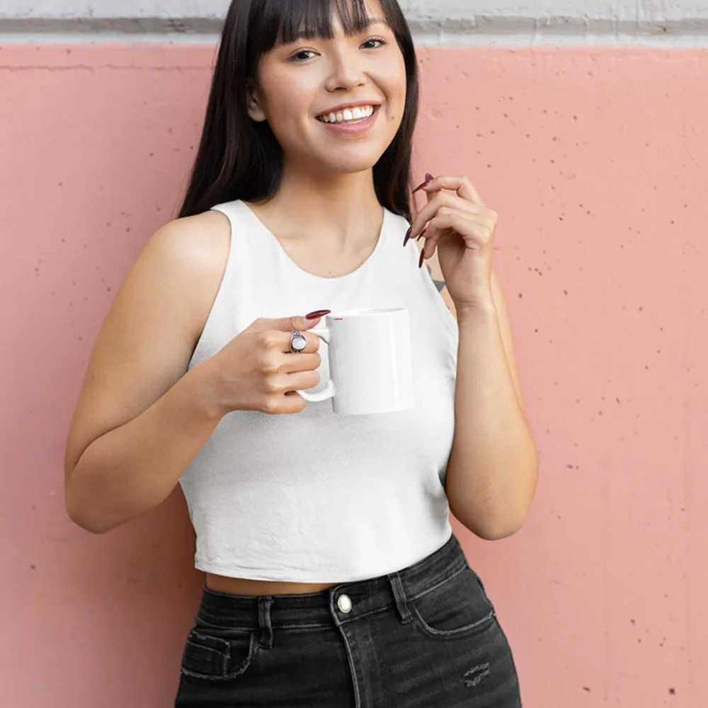 White Crop Tank Top