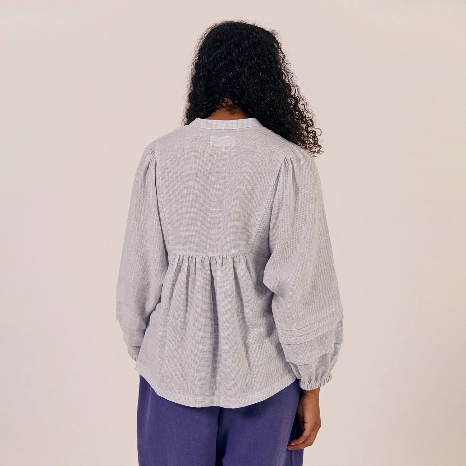 Womens Linen Moon Top - Cloud