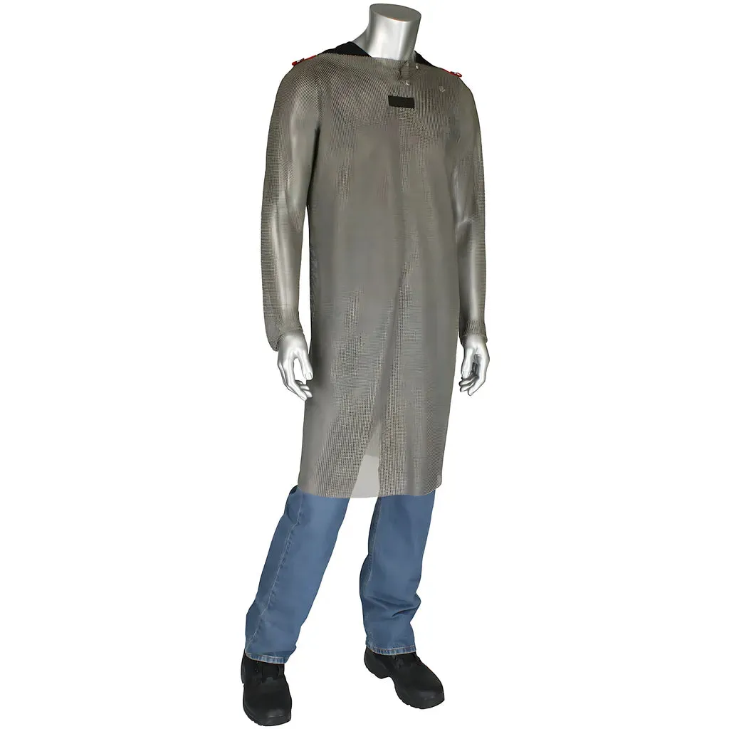 WPP USM-4301TI-L Titanium Wire Ring Mesh Full Body Tunic with Sleeves