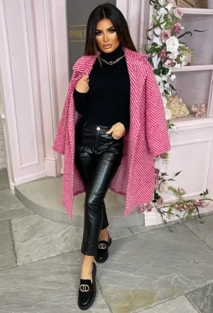 You're Fabulous Pink Twill Longline Dusky Pink Coat